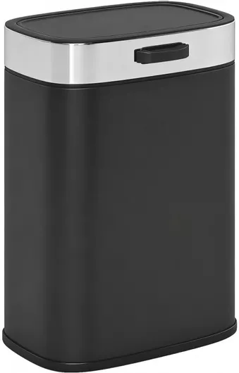 HomCom Πλαστικός Κάδος Απορριμμάτων Μαύρος
