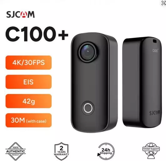 SJCAM C100+ Action Camera 4K Ultra HD Υποβρύχια (με Θήκη) & Wi-Fi Μαυρό