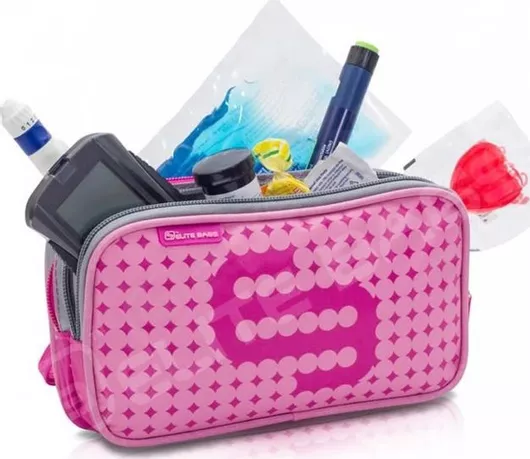 Elite Bags Ισοθερμικό Ιατρική Τσάντα για Κιτ Διαβητικών Dia's Ροζ