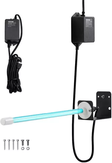 Vevor Σύστημα Καθαρισμού Αέρα HVAC με Λάμπα UV 18W 14" & Μαγνήτη για Καθαρισμό Πηνίων σε Αγωγό 90.8mm