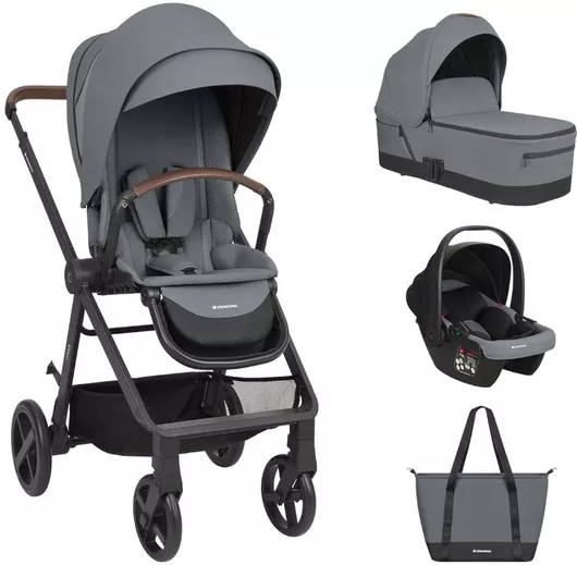 Kikka Boo Mia Ρυθμιζόμενο Καρότσι Μωρού 3 σε 1 Kατάλληλο για Nεογέννητο Grey