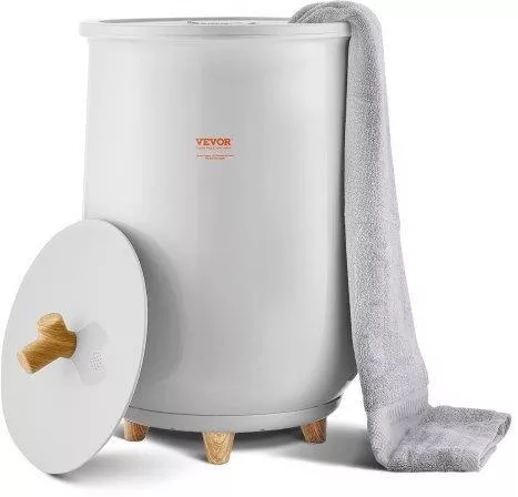 Vevor 20l Towel Warmer Bucket Led Light Timer Temperature Setting Gray