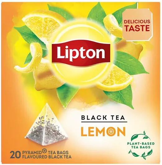 Lipton Μαύρο Τσάι 20 Φακελάκια 1.7gr με Άρωμα Λεμόνι 51921