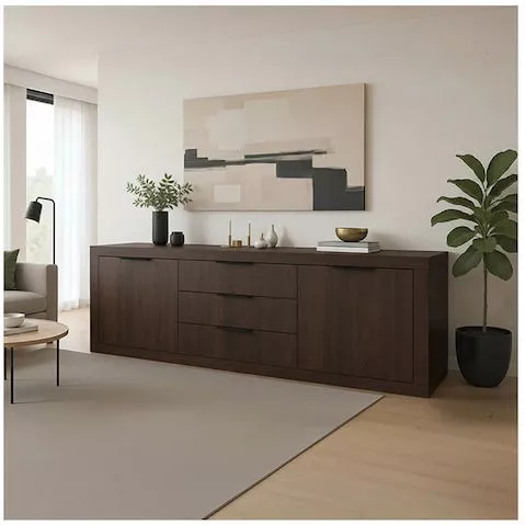 Pakoworld Doha Μπουφές Ξύλινος 210x45x80.5cm Wenge