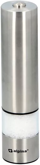 Alpina Appliances Ηλεκτρικός Μύλος Αλατιού Μεταλλικός 22cm Ασημί