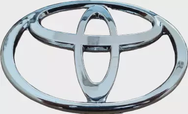 Αυτοκόλλητο Σήμα Toyota 11.8x8cm Πλαστικό Ασημί