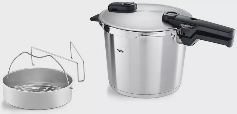 Fissler Vitaquick Premium Χύτρα Ταχύτητας με Καλάθι Ατμού 6lt Inox 