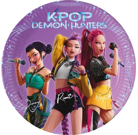 Procos Πιάτα Χάρτινα Μεγάλα K-POP Demon Hunters 20cm 8τμχ