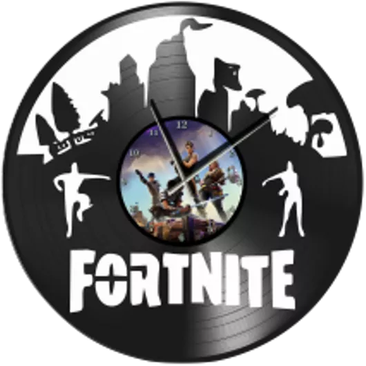 Ρολόι Τοίχου Fortnite Squads Αναλογικό Βινύλιο 30cm Μαύρο 