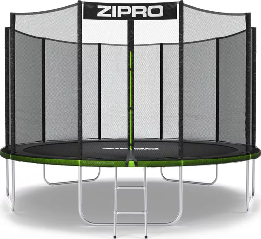 Zipro Jump Pro OUT Τραμπολίνο Εξωτερικού Χώρου 374 cm με Εξωτερικό Δίχτυ & Σκάλα