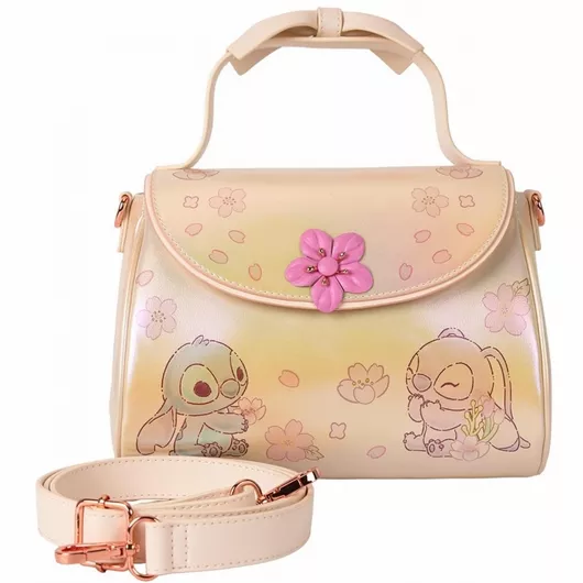 Loungefly Disney: Stitch - Cute Bow Handle Παιδική Τσάντα Ώμου Μπεζ