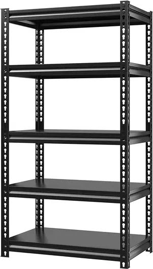 Ραφιέρα Dexion Home Use HUH-0248 με 5 Ράφια 90x40x183cm Μαύρο