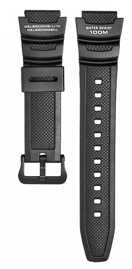 Casio SGW-300H & SGW-400H Λουράκι Ρολογιού Καουτσούκ Μαύρο
