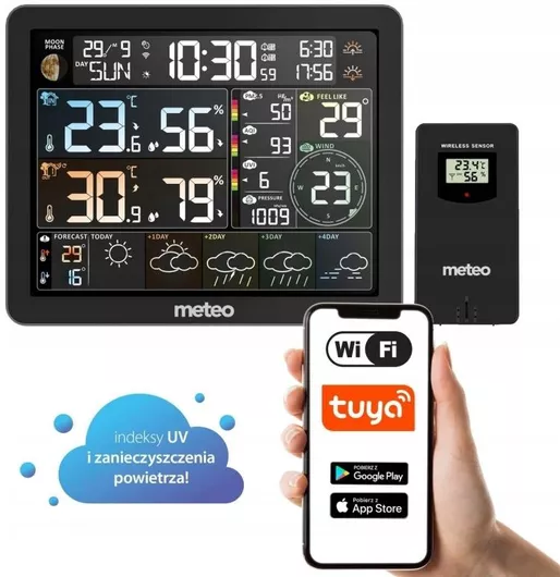 Meteo Wifi Ασύρματος Μετεωρολογικός Σταθμός Ψηφιακός Επιτραπέζιος