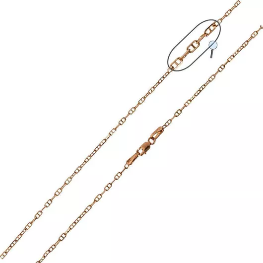 Gatsa Χρυσό Αλυσίδα Λαιμού Θήτα 14Κ Μήκους 53cm