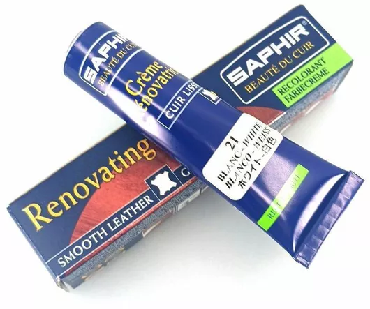 Saphir Crème Rénovatrice 25 Ml White 21 Κρέμα Επαναχρωματισμού & Αναδόμησης Δερμάτινων Ειδών Απόχρωση White 21