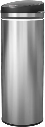 HomCom Πλαστικός Κάδος Απορριμμάτων 50lt Ασημί