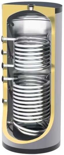 Nobel Χωρίς Σμάλτο Δοχείο Αδράνειας Glass 160lt με δύο Εναλλάκτες