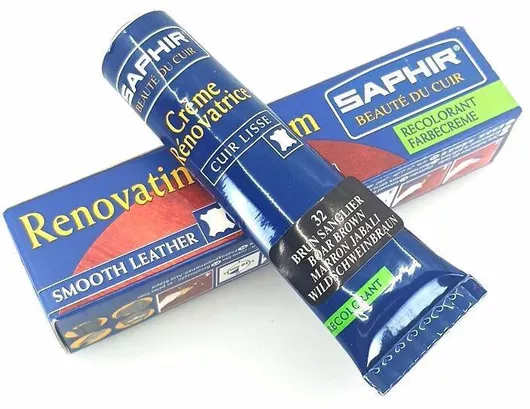 Saphir Crème Rénovatrice 25 Ml Color 32 Boar Brown Κρέμα Επαναχρωματισμού & Αναδόμησης Δερμάτινων Ειδών Απόχρωση Boar Brown 32
