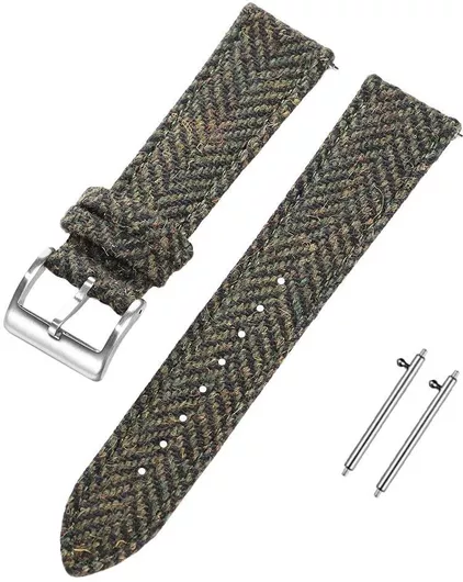 Λουράκι Ρολογιού Tweed Green Easy Click 22mm