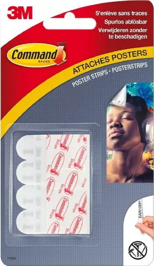 3M Command Αυτοκόλλητη Επανατοποθετούμενη Ταινία Λευκό 47mm 12τμχ