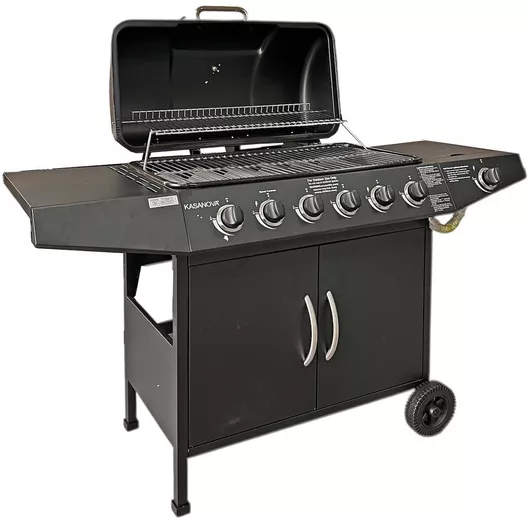 Ψησταριά Υγραερίου Σχάρας 70x35.5cm με 6 Εστίες 15kW & Πλαϊνό Μάτι