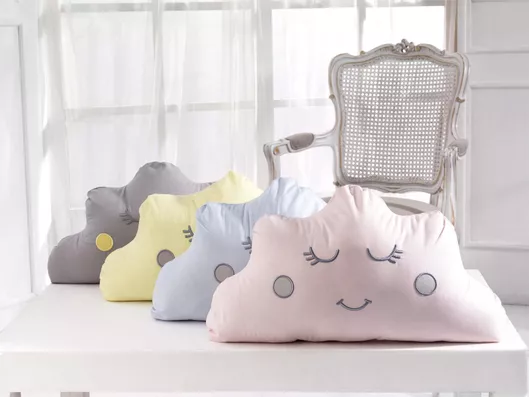 abo Διακοσμητικό Μαξιλάρι Κούνιας Συννεφάκι Γκρι 56x33cm