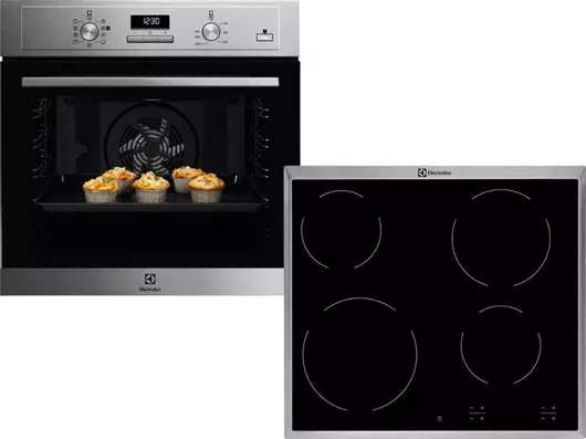 Electrolux Φούρνος άνω Πάγκου 72lt με Κεραμικές Εστίες Π56cm Inox - 92a57808