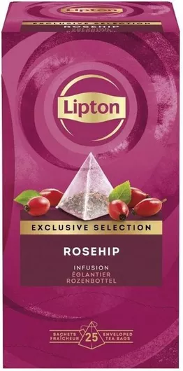 Τσάι Lipton Exclusive Selection Πυραμίδες Άγριο Τριαντάφυλλο 25 Φακελάκια