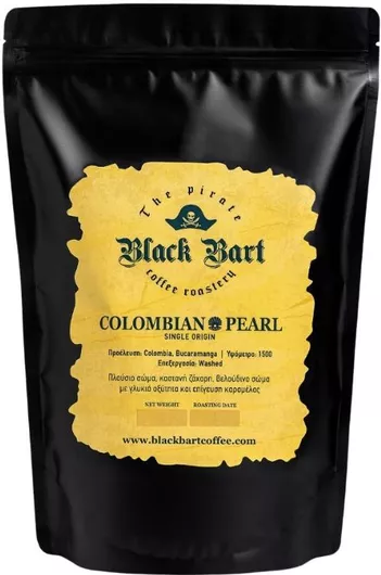 Black Bart Coffee Καφές Espresso Arabica Colombia Colombian Pearl σε Κόκκους 250gr