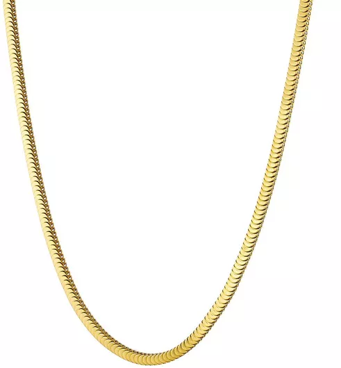 Oxzen A03583G Λαιμού Φίδι Ατσάλινη Επιχρυσωμένη Λεπτή 4mm