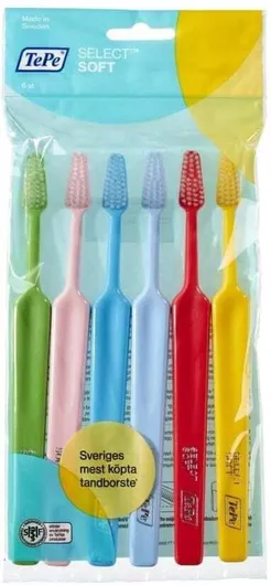 TePe Select Οδοντόβουρτσα Soft Colour 6 6τμχ