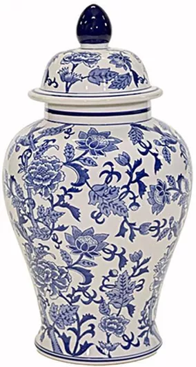 Art et Lumiere Διακοσμητικό Βάζο Πορσελάνης Μπλε Φ26xΥ44cm