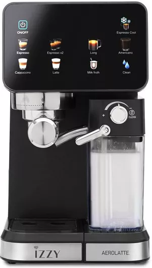 Izzy IZ-6020 Μηχανή Espresso 1450W Πίεσης 20bar με Ακροφύσιο Μαύρο