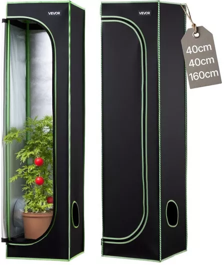 Σκηνή Εσωτερικής Καλλιέργειας Vevor 40 X 40 X 160 Cm 600d Υψηλής Ανακλαστικότητας Mylar Σκηνή Εσωτερικών Φυτών Παράθυρο Παρατήρησης Δίσκο Δαπέδου & Φερμουάρ Βαρέως Τύπου Σκηνές Καλλιέργειας Φρούτα Άνθη Λαχανικών