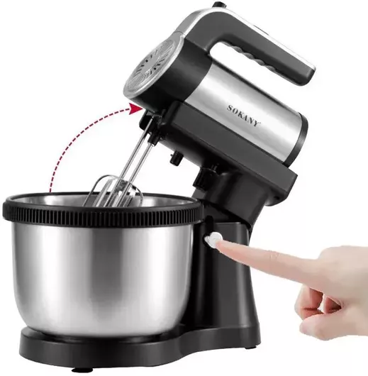 Sokany Μίξερ με Inox Κάδο Μαύρο 1000W