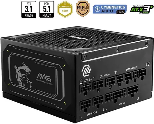 MSI MAG A1000GL PCIE5 II 1000W Μαύρο Τροφοδοτικό Υπολογιστή Full Modular 80 Plus Gold