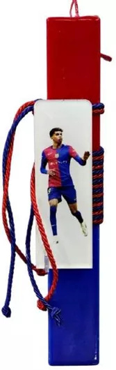 Πασχαλινή Λαμπάδα Στρογγυλή Χειροποίητη 25cm.