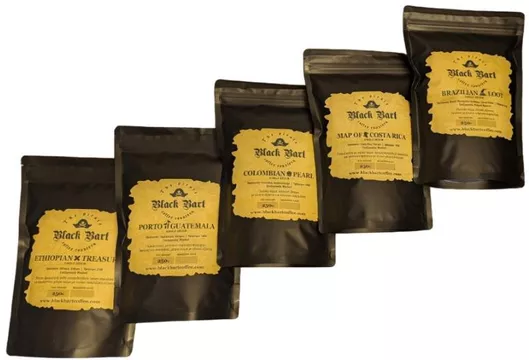 Black Bart Coffee Καφές Espresso Μονοποικιλιακός Arabica σε Κόκκους 5x250gr