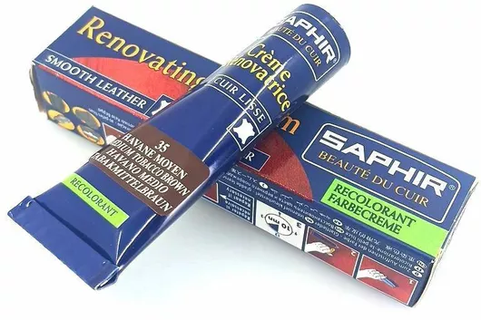 Saphir Crème Rénovatrice 25 Ml Color 35 Medium Tobacco Brown Κρέμα Επαναχρωματισμού & Αναδόμησης Δερμάτινων Ειδών Απόχρωση Medium Tobacco Brown 35