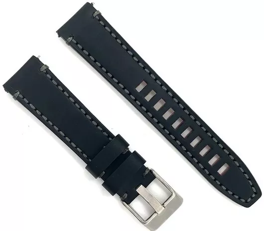 Diloy Straps Δερμάτινο Λουράκι Ρολογιού Μαύρο 26mm