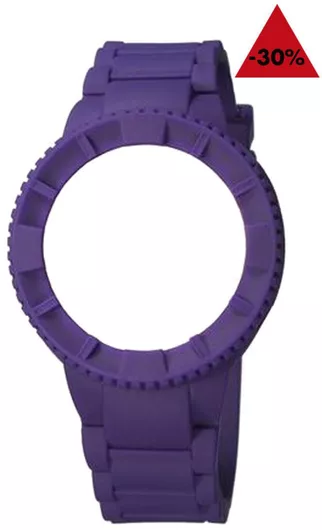 WATX & CO Καουτσούκ Λουράκι Ρολογιού Μοβ 46mm