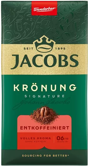 Jacobs Καφές Φίλτρου Decaffeine Krönung Αλεσμένος 500gr