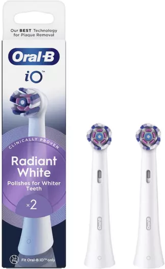 Oral-B Io Radiant White Ανταλλακτικές Κεφαλές για Ηλεκτρική Οδοντόβουρτσα 2τμχ