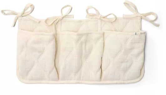 Little Dutch Υφασμάτινες Θήκες Οργάνωσης Καπιτονέ Pure Soft White