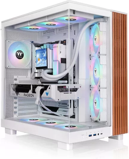 Thermaltake View 380 XL WS ARGB Gaming Midi Tower Κουτί Υπολογιστή με Πλαϊνό Παράθυρο Snow