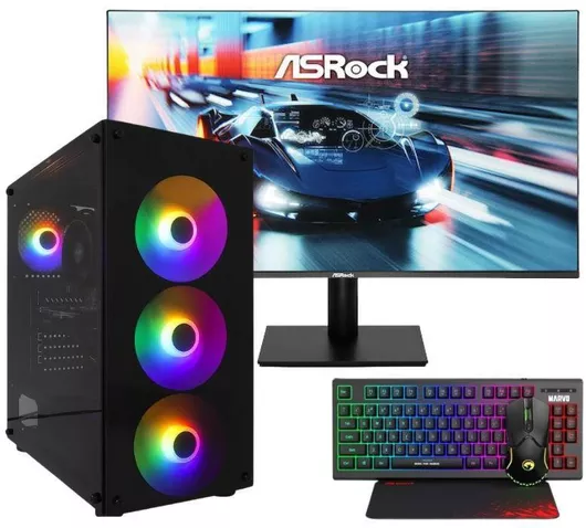 Vengeance Square-V5 Gaming Desktop PC Athlon-3000G/16GB DDR4/512GB SSD/No OS με Οθόνη ASRock CL25FFA