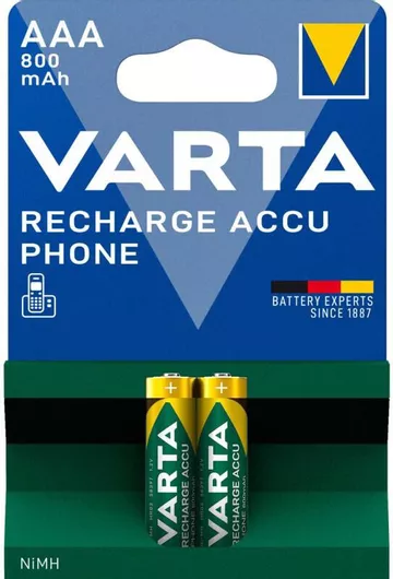 Varta Accu Phone Power Επαναφορτιζόμενες Μπαταρίες AAA Ni-MH 800mAh 2τμχ