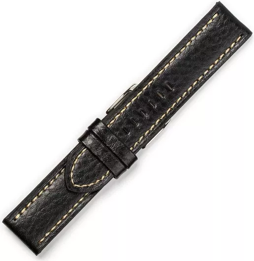 Λουράκι Ρολογιού KOSTELO 0555 Δερμάτινο Μαύρο 22mm