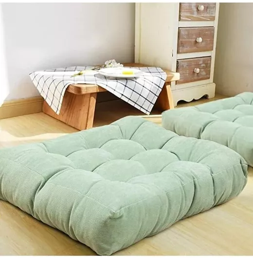 Πουφ Μαξιλάρα Αδιάβροχη Τιρκουάζ 60x60x10cm